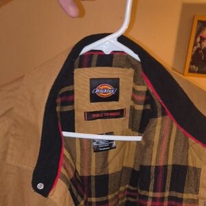 Dickies Men's Brown Plaid Lined Jacket